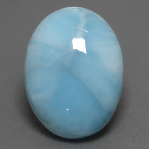 Larimar bleue naturelle coupe ovale, 8,52 ct, opaque