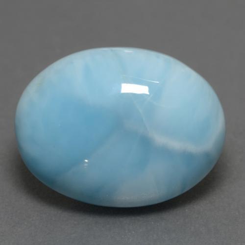 Larimar bleue naturelle coupe ovale, 8,52 ct, opaque