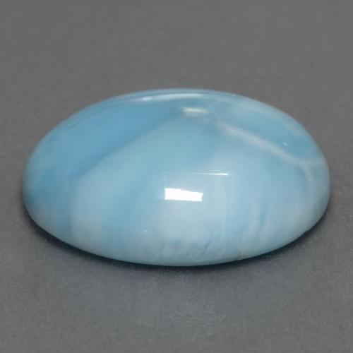 Larimar bleue naturelle coupe ovale, 8,52 ct, opaque