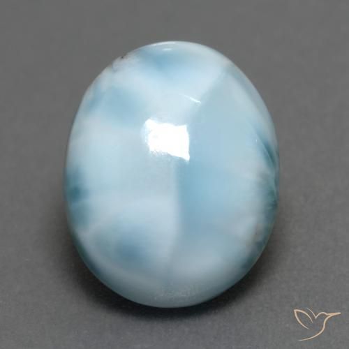 5.08ct Naturel Bleu clair Larimar, ovale, Opaque