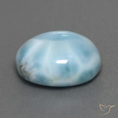 Larimar Bleu clair naturelle ovale, 5.08 ct, Opaque
