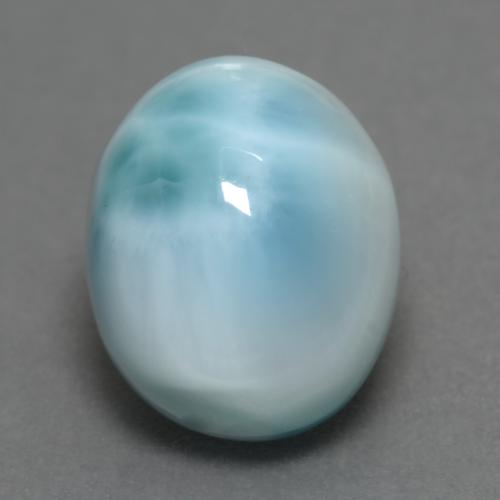 Larimar Bleu clair naturelle Coupe ovale, 6.88 ct, Opaque