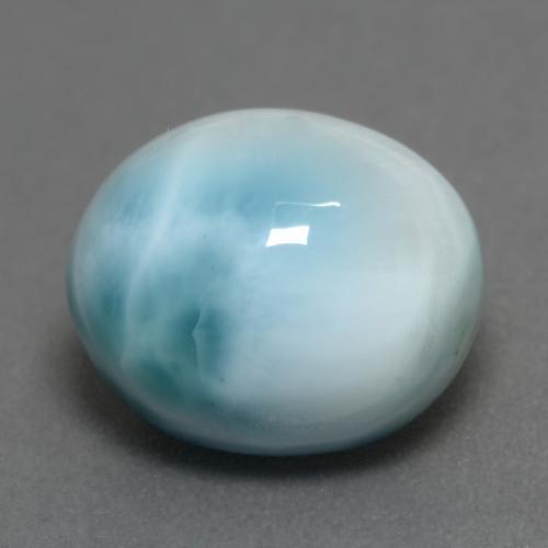 Larimar Bleu clair naturelle Coupe ovale, 6.88 ct, Opaque