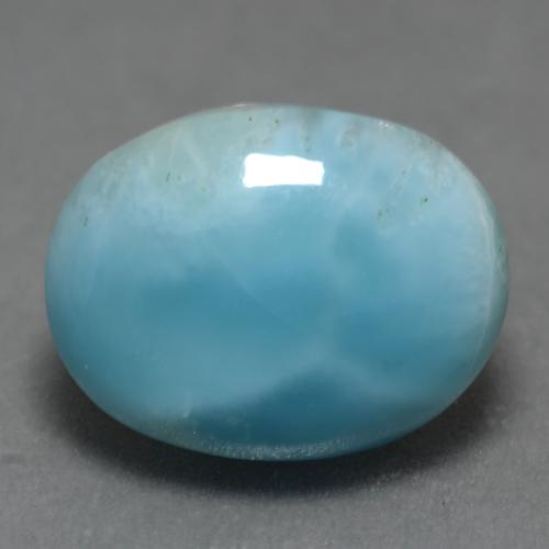 Larimar bleue naturelle coupe ovale, 4,48 ct, translucide