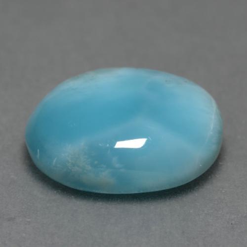 Larimar bleue naturelle coupe ovale, 4,48 ct, translucide