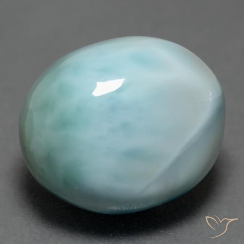 Larimar Bleu clair naturelle ovale, 6.43 ct, Opaque