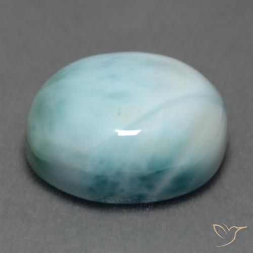 Larimar Bleu clair naturelle ovale, 6.43 ct, Opaque