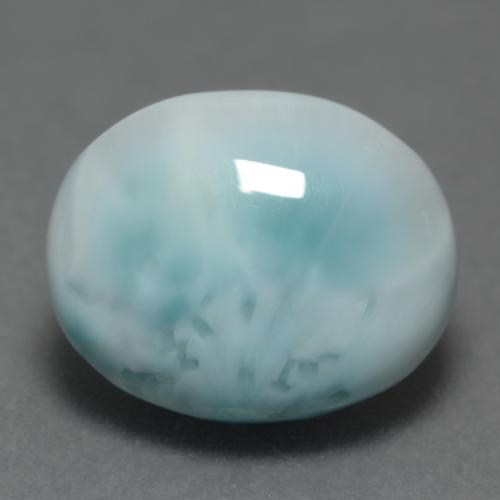 Larimar bleue naturelle coupe ovale, 4,69 ct, opaque