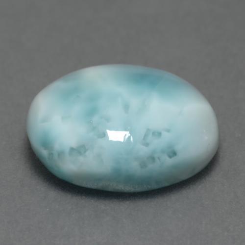 Larimar bleue naturelle coupe ovale, 4,69 ct, opaque