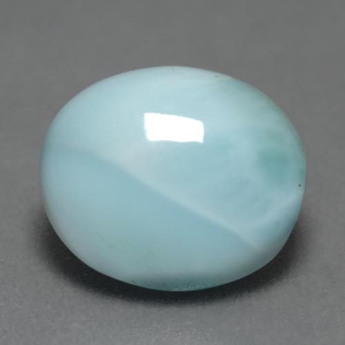 Larimar bleue naturelle coupe ovale, 3,28 ct, opaque