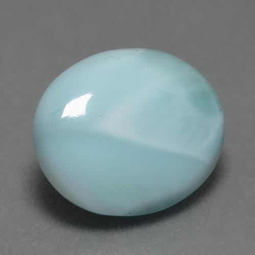 Larimar bleue naturelle coupe ovale, 3,28 ct, opaque