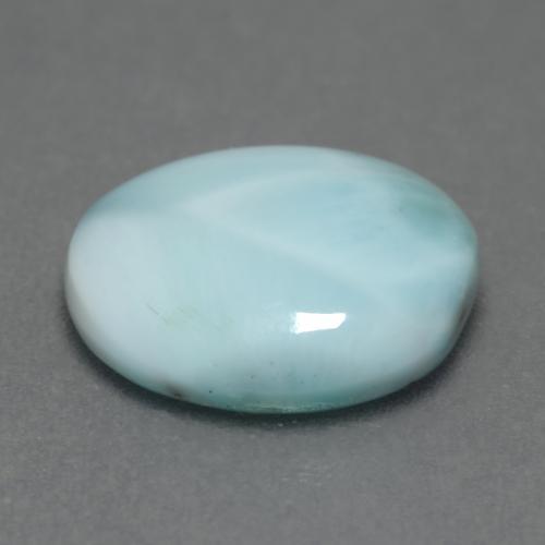 Larimar bleue naturelle coupe ovale, 3,28 ct, opaque