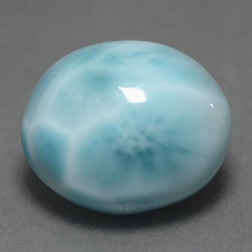 Larimar bleue naturelle coupe ovale, 4,82 ct, opaque