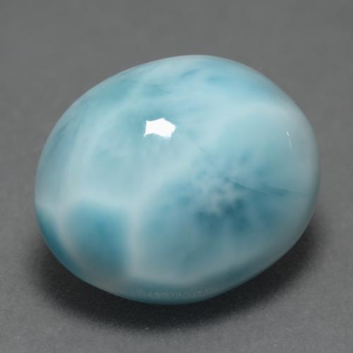 Larimar bleue naturelle coupe ovale, 4,82 ct, opaque