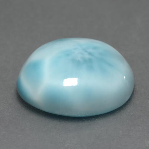 Larimar bleue naturelle coupe ovale, 4,82 ct, opaque