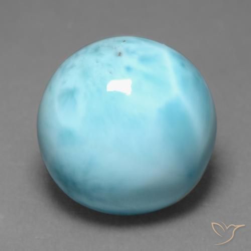 7.66ct Naturel Bleu verdâtre léger Larimar, Tour, Opaque