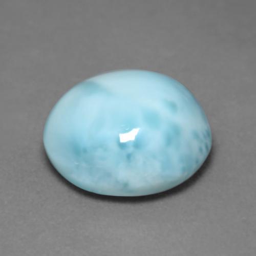 Larimar bleue naturelle coupe roude, 6,04 ct, opaque
