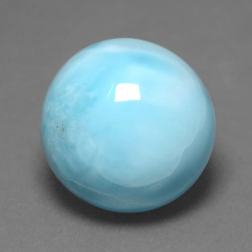Larimar Bleu clair naturelle Coupe roude, 7.48 ct, Opaque