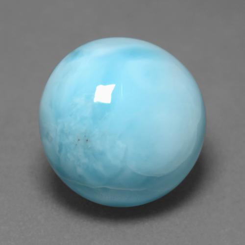 Larimar Bleu clair naturelle Coupe roude, 7.48 ct, Opaque