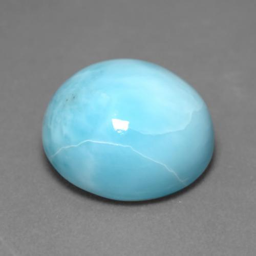 Larimar Bleu clair naturelle Coupe roude, 7.48 ct, Opaque