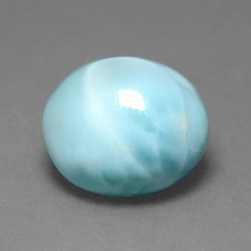 Larimar Bleu clair naturelle Coupe ovale, 4.48 ct, Opaque