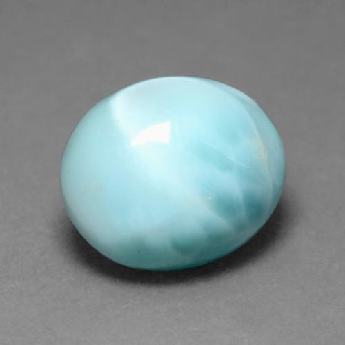 Larimar Bleu clair naturelle Coupe ovale, 4.48 ct, Opaque