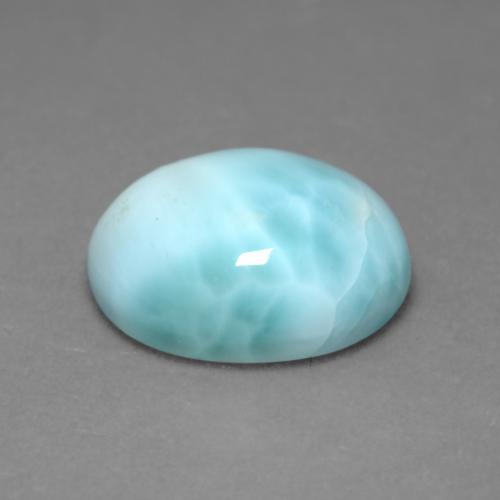 Larimar Bleu clair naturelle Coupe ovale, 4.48 ct, Opaque
