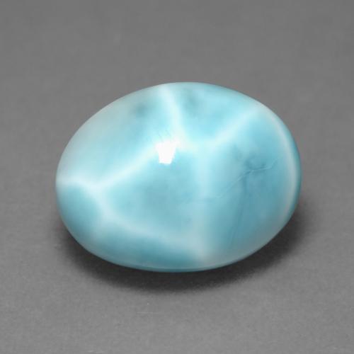 Larimar bleue naturelle coupe ovale, 4,55 ct, opaque