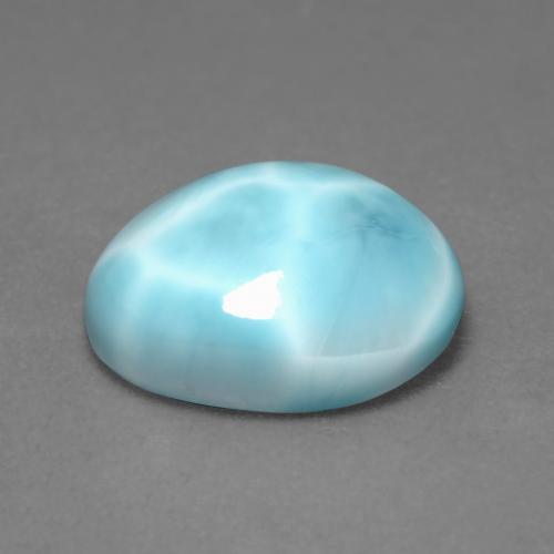 Larimar bleue naturelle coupe ovale, 4,55 ct, opaque