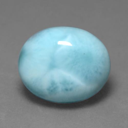 Larimar bleue naturelle coupe ovale, 4,62 ct, opaque