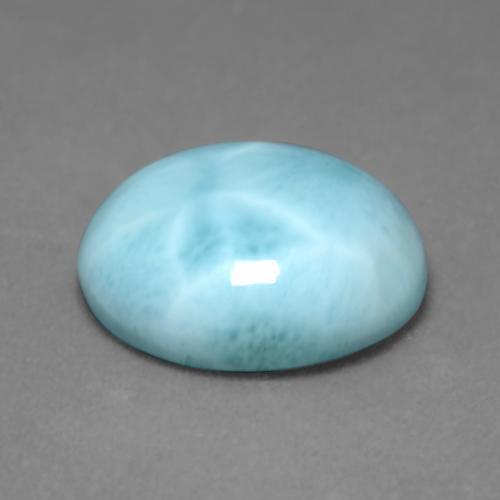 Larimar bleue naturelle coupe ovale, 4,62 ct, opaque
