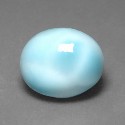 Larimar bleue naturelle coupe ovale, 5,18 ct, opaque