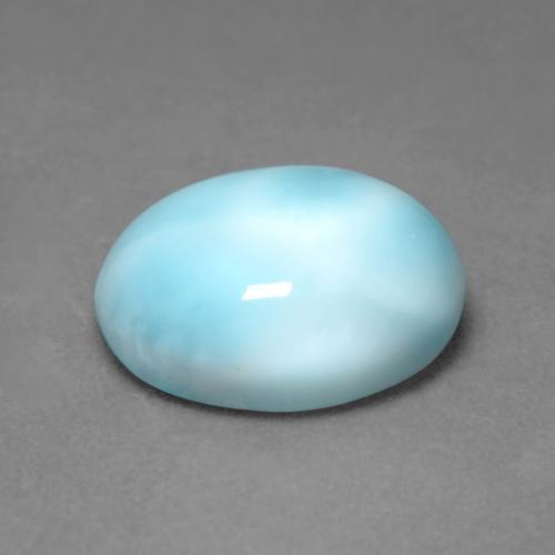 Larimar bleue naturelle coupe ovale, 5,18 ct, opaque