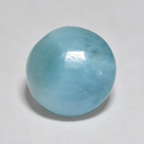 Larimar bleue naturelle coupe roude, 2,69 ct, opaque