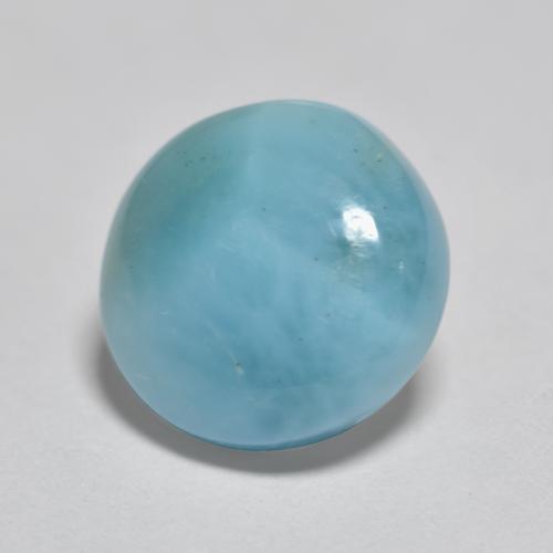 Larimar bleue naturelle coupe roude, 2,69 ct, opaque