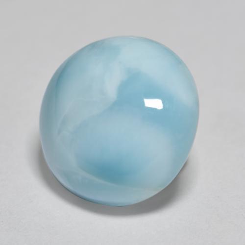 Larimar Bleu moyen naturelle Coupe roude, 3.47 ct, Translucide