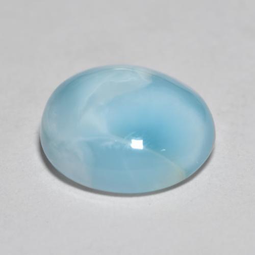 Larimar Bleu moyen naturelle Coupe roude, 3.47 ct, Translucide