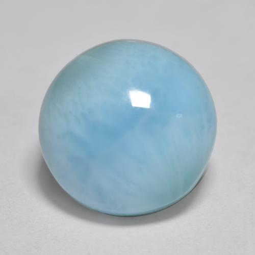 Larimar bleue naturelle coupe roude, 3,84 ct, opaque
