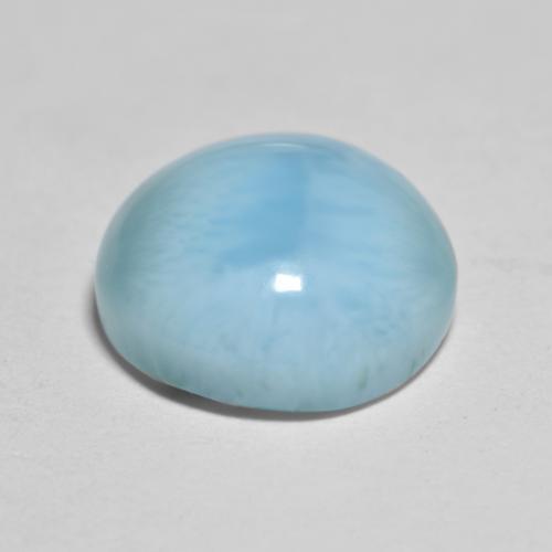 Larimar bleue naturelle coupe roude, 3,84 ct, opaque