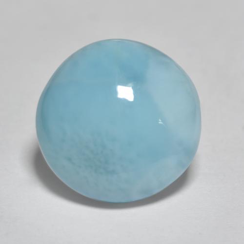 Larimar Bleu ciel naturelle Coupe roude, 3.19 ct, Opaque