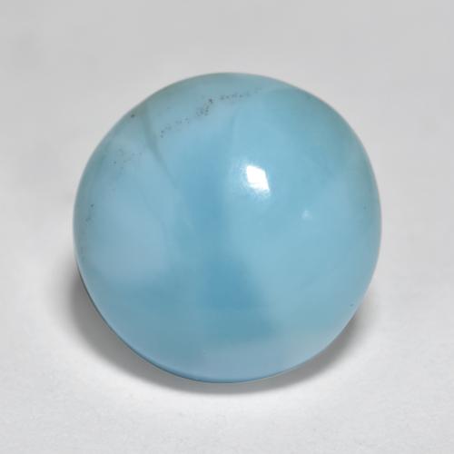 Larimar Bleu clair naturelle Coupe roude, 3.09 ct, Opaque