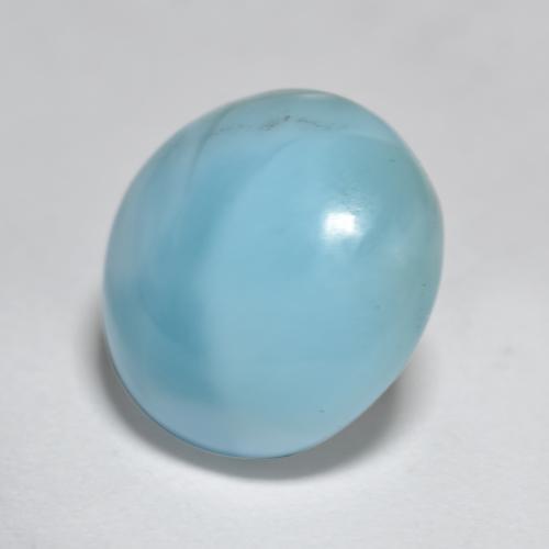 Larimar Bleu clair naturelle Coupe roude, 3.09 ct, Opaque