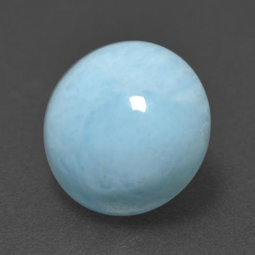 Larimar Bleu clair naturelle Coupe roude, 3.28 ct, Opaque