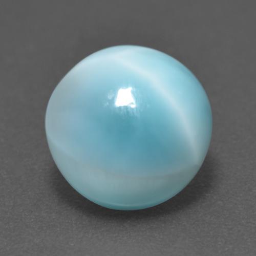 Larimar bleue naturelle coupe roude, 3,35 ct, translucide