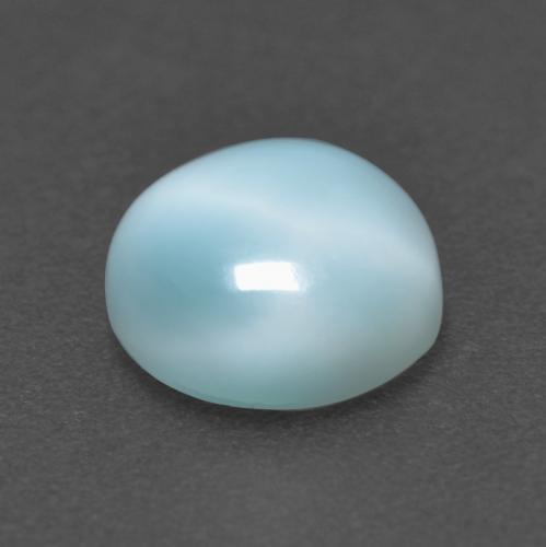 Larimar Bleu verdâtre léger naturelle Coupe roude, 1.82 ct, Translucide