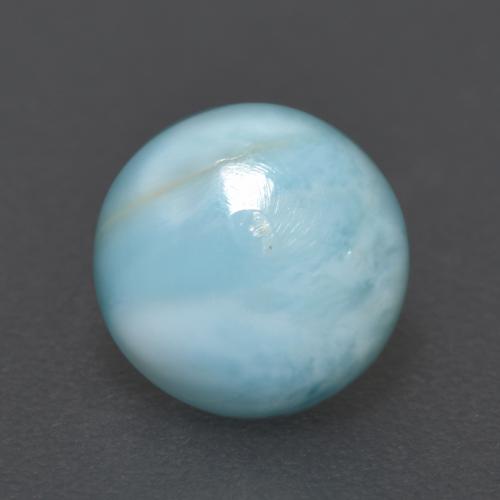 Larimar Bleu ciel léger naturelle Coupe roude, 1.43 ct, Translucide