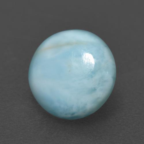Larimar Bleu ciel léger naturelle Coupe roude, 1.43 ct, Translucide