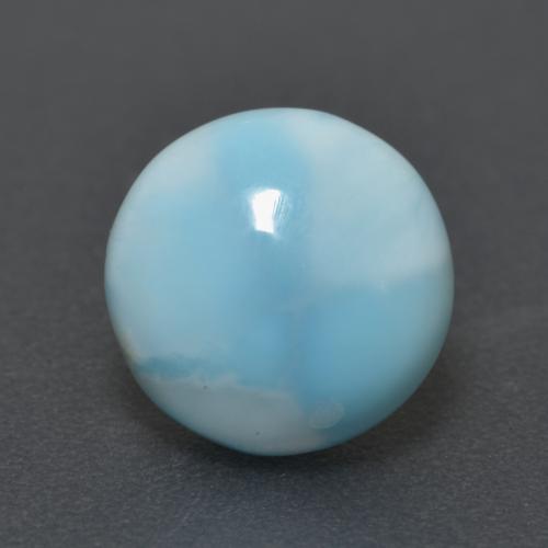 Larimar bleue naturelle coupe roude, 3,24 ct, opaque