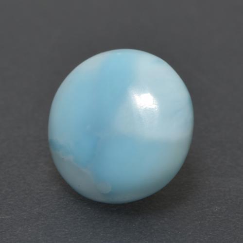 Larimar bleue naturelle coupe roude, 3,24 ct, opaque