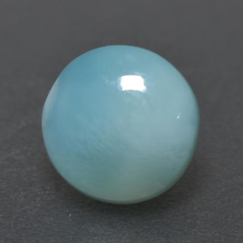 Larimar bleue naturelle coupe roude, 2,10 ct, translucide